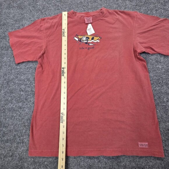 Life Is Good Shirt Mens Extra Large Red Kayak Outdoor Graphic Cotton Tee New - Picture 4 of 7